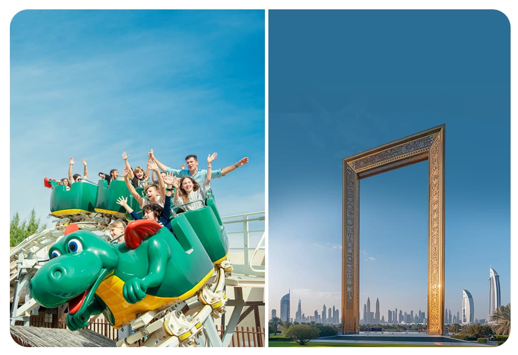 Any 1 Park At Dubai Parks & Resorts With Free Shuttle + Dubai Frame (General Admission) - clicktoguide