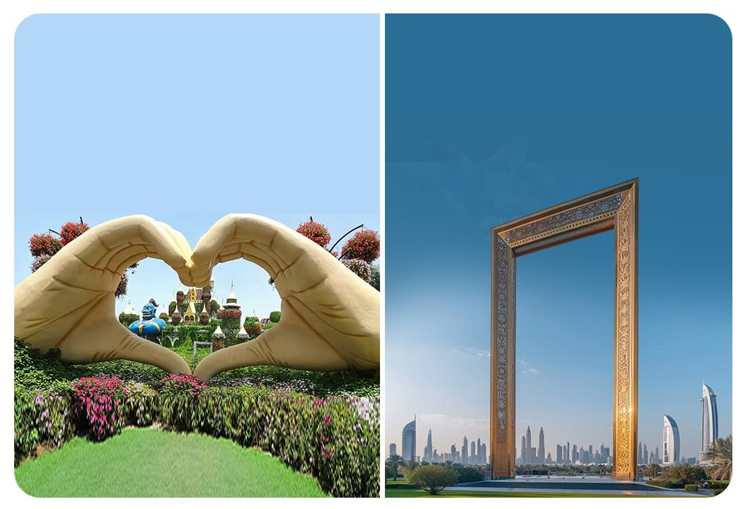 Miracle Garden + Dubai Frame (General Admission) - clicktoguide