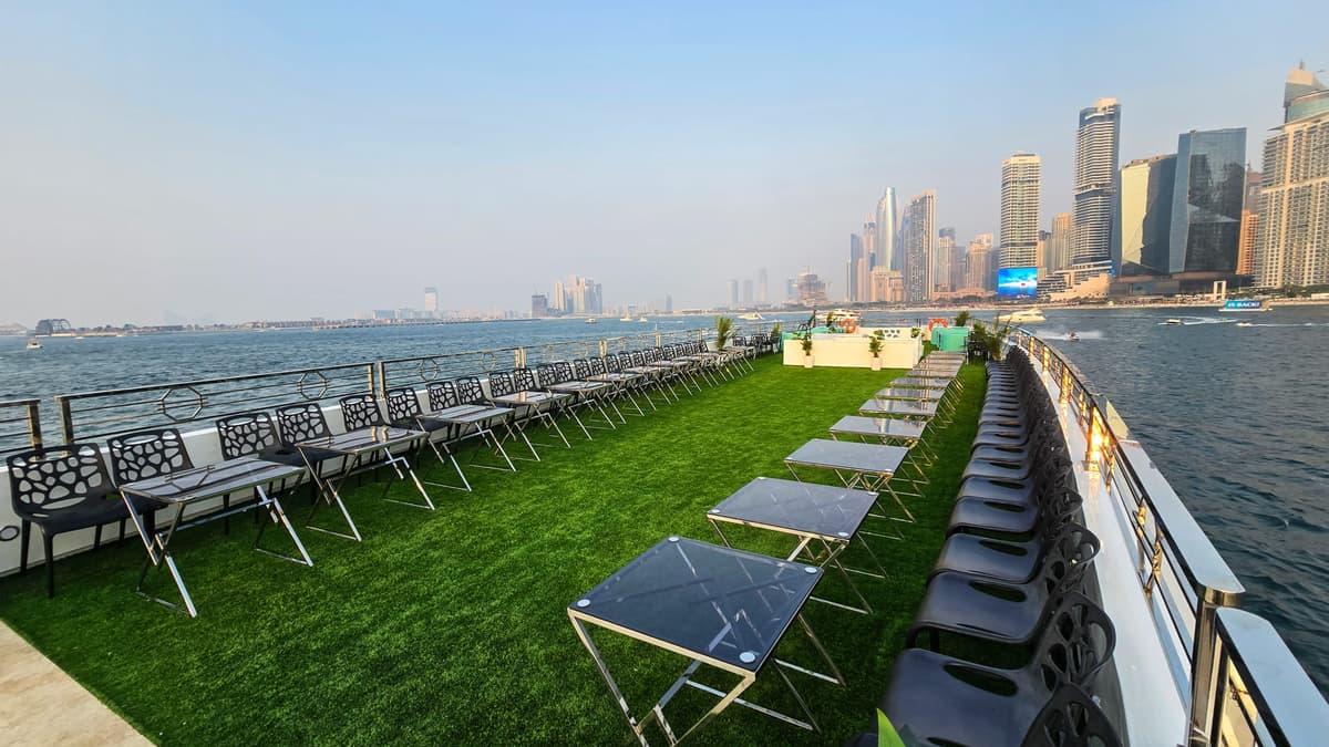 Rose Royale Dinner Cruise Outside Sitting Area