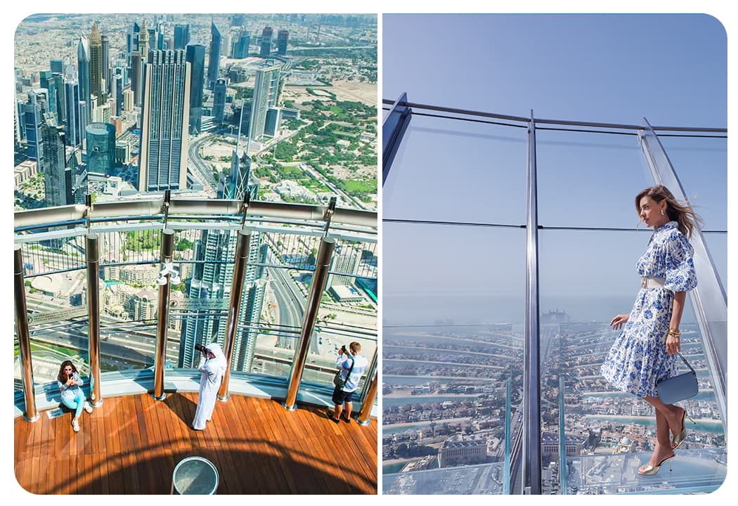 At The Top Burj Khalifa (124 Floor) Non-Prime Time + The View at The Palm (Non-Prime Hours) - clicktoguide