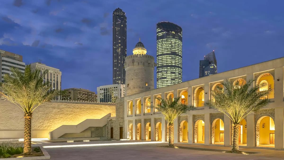 Qasr Al Hosn, showcasing contemporary art with a striking architectural design.